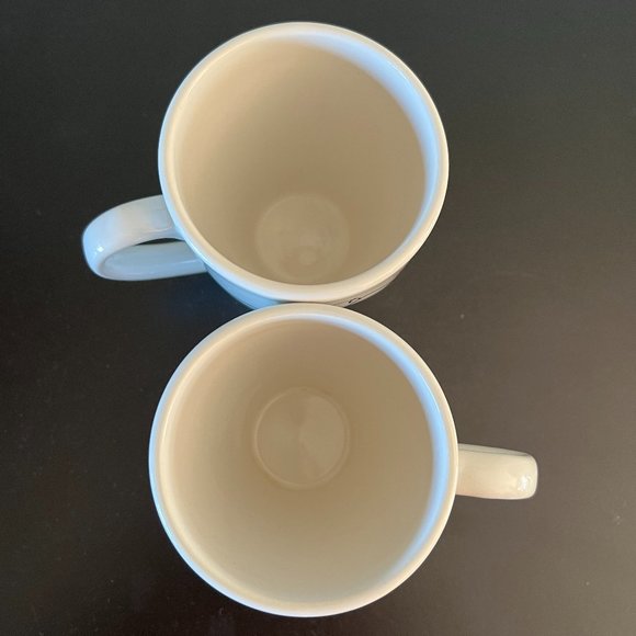 Set of 2 Magnolia Flower Black on White Ceramic Mugs by Envision Studio - Picture 4 of 6